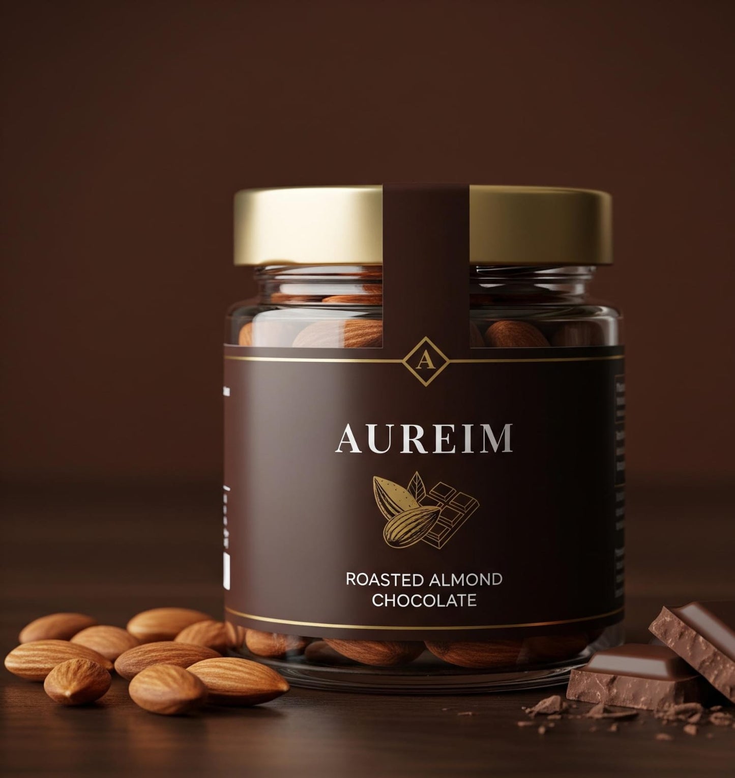 AUREIM Roasted Almond Chocolate (Pack of 1)